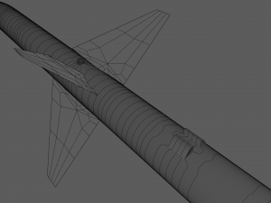 Aim-7 Sparrow missile 3D Model
