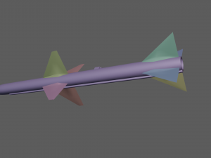 Aim-7 Sparrow missile 3D Model