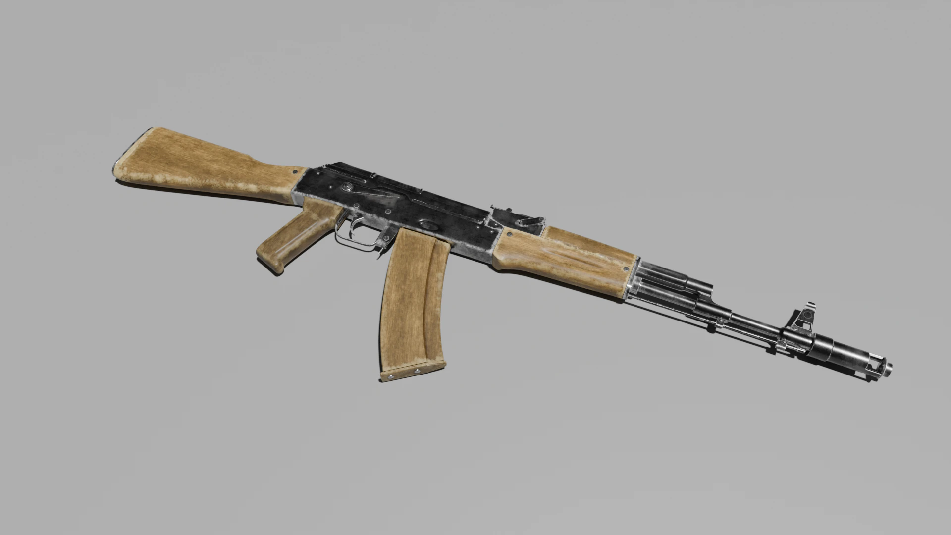 Ak-74 3D Model .c4d .max .obj .3ds .fbx .stl .blend