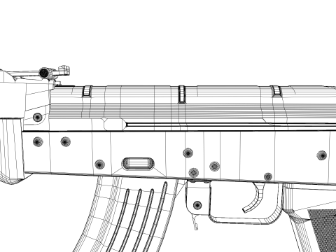 Ak-47 AKM Modello 3D