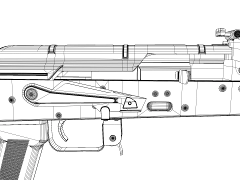 Ak-47 AKM 3D Model