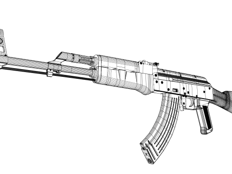 Ak-47 AKM Modello 3D