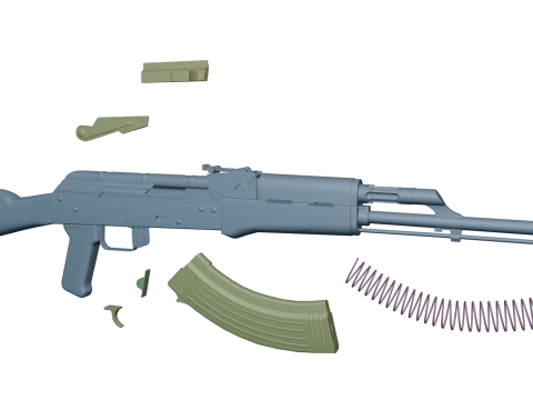 Ak-47 AKM Modello 3D