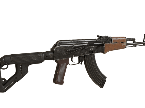 Ak-47 AKM with metall stock Model 3D