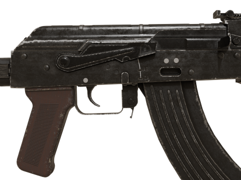 Ak-47 AKM with metall stock Model 3D