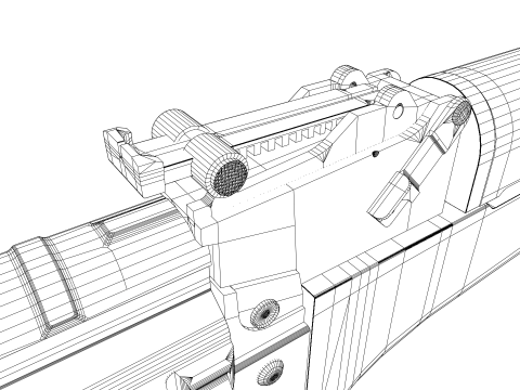 Ak-47 AKM with metall stock Model 3D