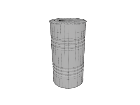 Barrel PBR low poly 3Dモデル