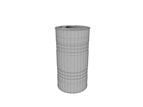 Barrel PBR low poly 3D 모델