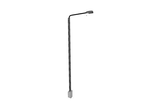 Lamp post low poly PBR Model 3D