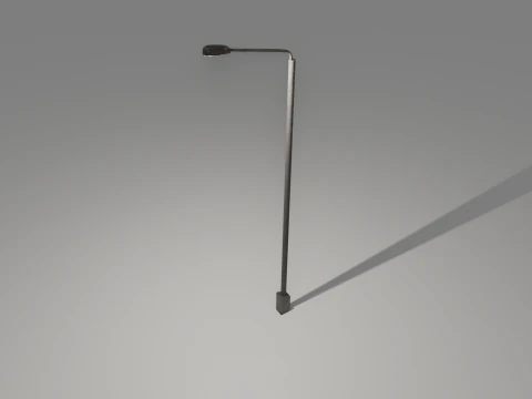 街灯柱ローポリ PBR 3Dモデル