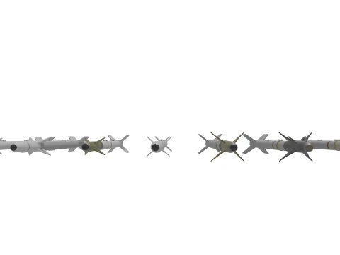 Aim-9 Sidewinders low poly collection 3D Model