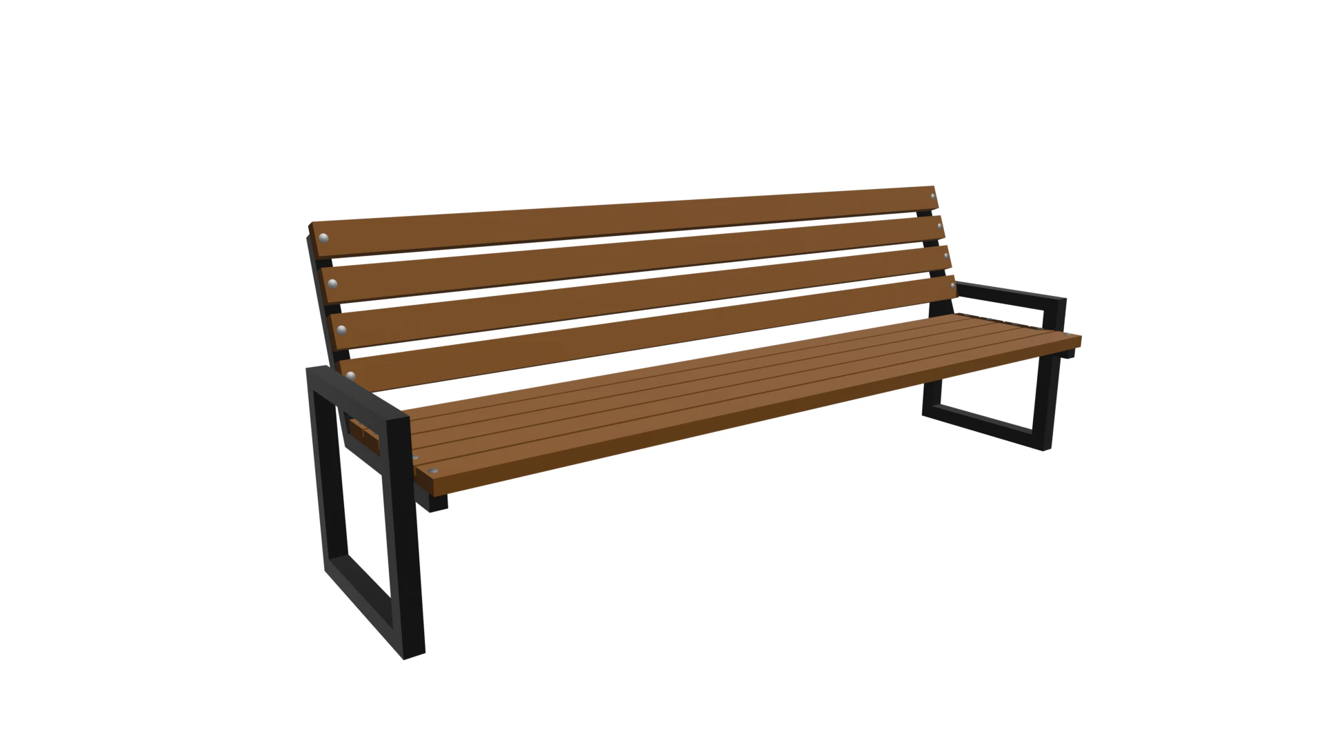 Banco baixo poli Modelo 3D .c4d .max .obj .3ds .fbx .stl .blend 