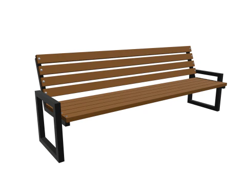 Banco baixo poli Modelo 3D