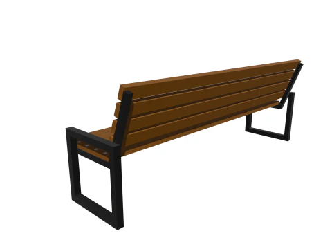 Banco baixo poli Modelo 3D