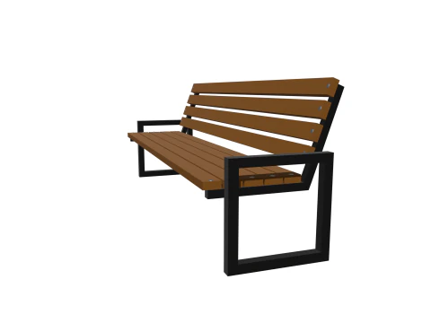 Banco baixo poli Modelo 3D