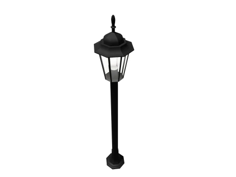 Street lamp low poly 3D Model