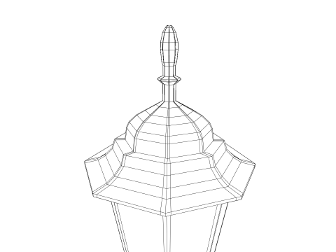 Street lamp low poly Modelo 3D