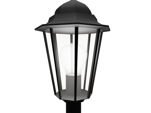 Street lamp low poly Modelo 3D