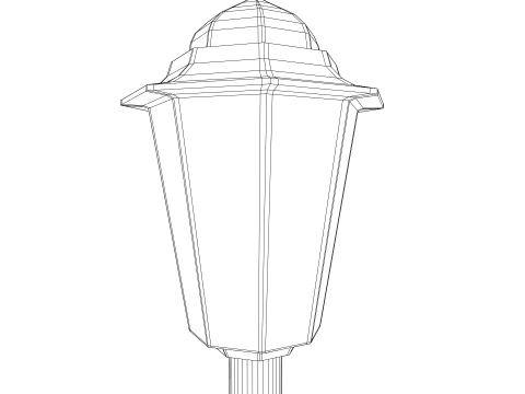 Street lamp low poly 3D Model