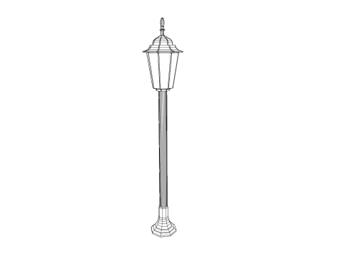 Street lamp low poly 3D Model