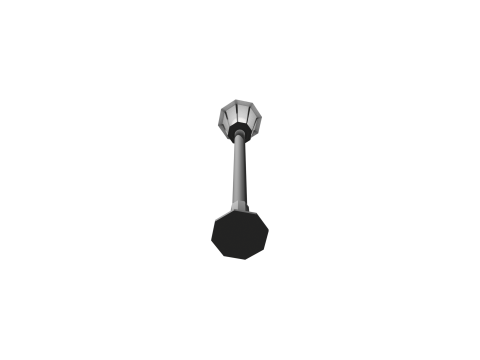 Street lamp gray low poly Model 3D
