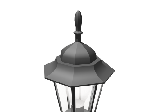 Street lamp gray low poly Model 3D