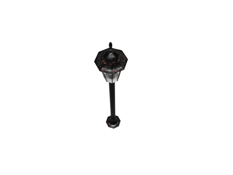 Street lamp low poly PBR Modello 3D