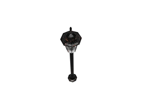 Street lamp low poly PBR 3D Model