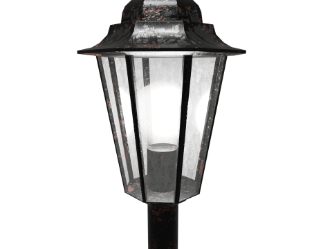 Street lamp low poly PBR Modello 3D