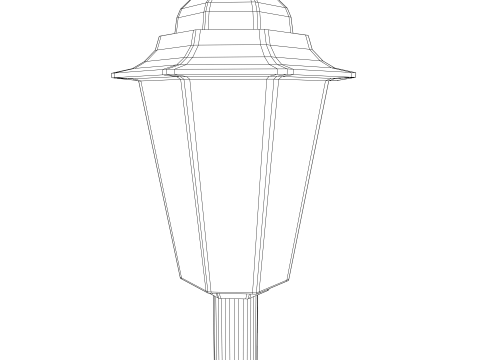 Street lamp low poly PBR Modello 3D