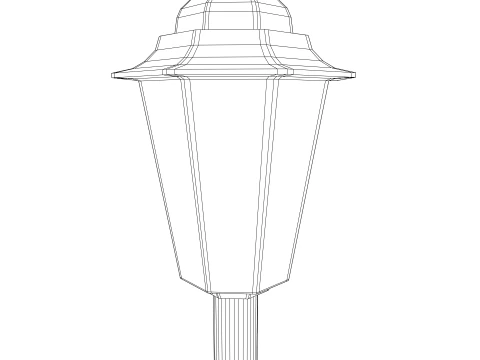 Street lamp low poly PBR 3D Model
