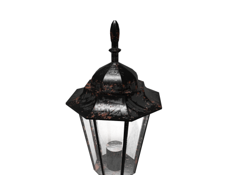 Street lamp low poly PBR Modello 3D