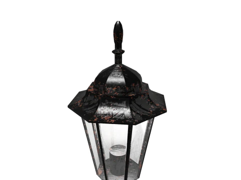 Street lamp low poly PBR 3D Model