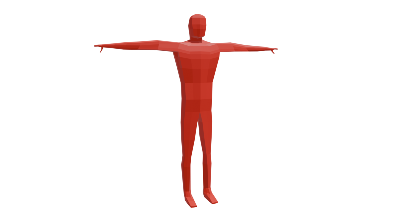 Human low poly rigged Model 3D .c4d .max .obj .3ds .fbx .stl .blend 