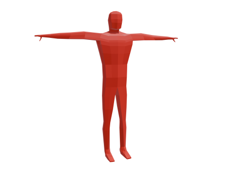 Human low poly rigged 3D 模型
