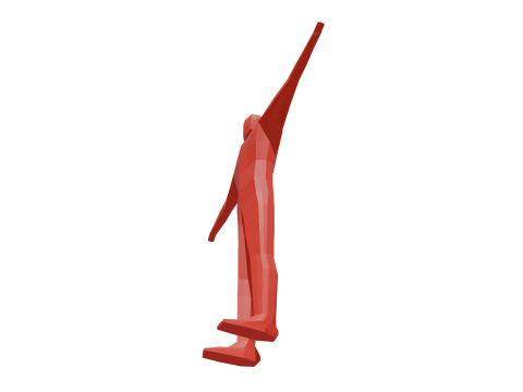 Human low poly rigged Model 3D