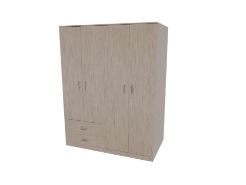 Armadio basso poli PBR Modello 3D