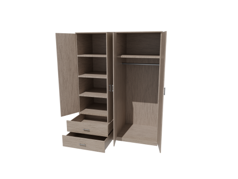 Closet low poly PBR 3D 모델