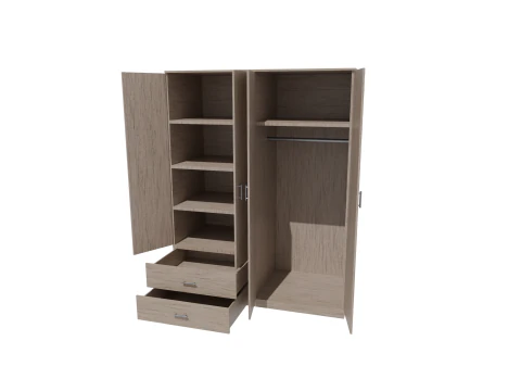 Closet low poly PBR 3D Model