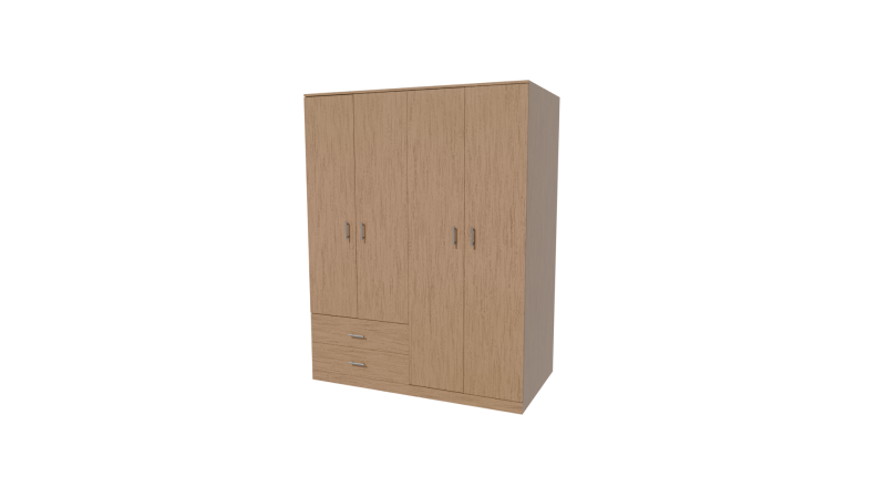Closet low poly PBR 3D Model .c4d .max .obj .3ds .fbx .stl .blend 
