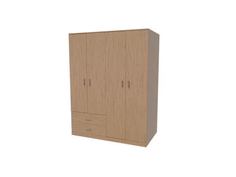 Closet low poly PBR 3D Model