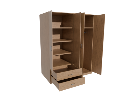 Closet low poly PBR 3D Model