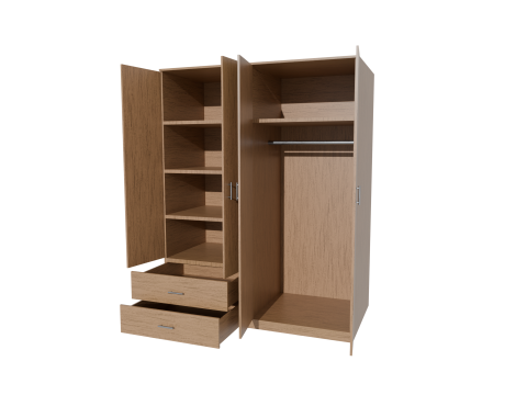Closet low poly PBR 3D Model