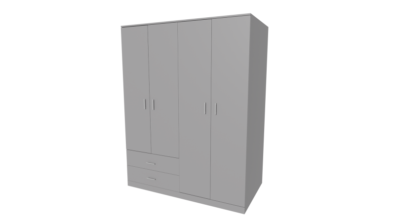 Closet low poly with materials Model 3D .c4d .max .obj .3ds .fbx .stl .blend 