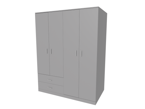 Closet low poly with materials 3Dモデル