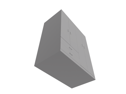 Closet low poly with materials Model 3D