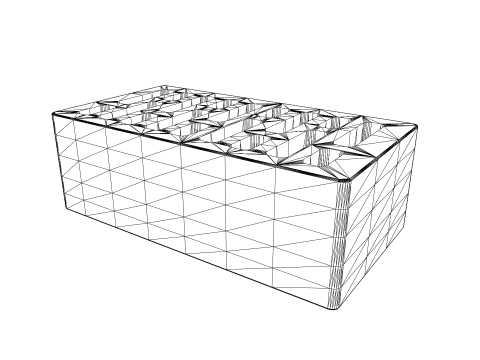 Brick low poly PBR 3D मॉडल