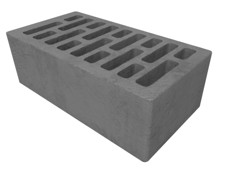 Facing brick low poly PBR Model 3D