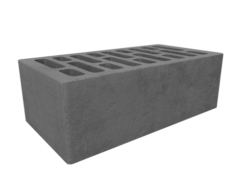 Facing brick low poly PBR Model 3D