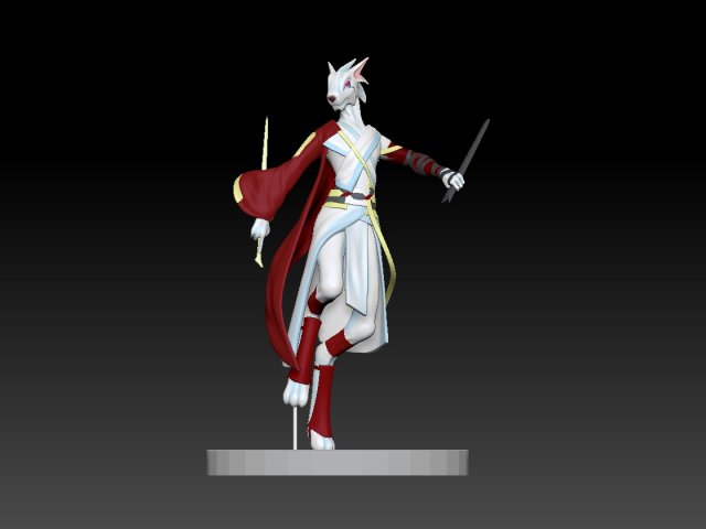 Original Furry KirinWo Modelo de impresión 3D .c4d .max .obj .3ds .fbx .stl .blend 